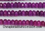 CCN4129 15.5 inches 4*6mm faceted rondelle candy jade beads