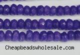 CCN4131 15.5 inches 4*6mm faceted rondelle candy jade beads