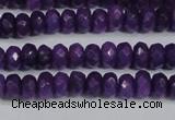 CCN4132 15.5 inches 4*6mm faceted rondelle candy jade beads