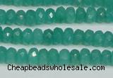 CCN4137 15.5 inches 4*6mm faceted rondelle candy jade beads