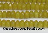 CCN4139 15.5 inches 4*6mm faceted rondelle candy jade beads