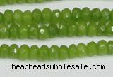 CCN4140 15.5 inches 4*6mm faceted rondelle candy jade beads