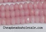 CCN4154 15.5 inches 5*8mm faceted rondelle candy jade beads