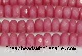 CCN4155 15.5 inches 5*8mm faceted rondelle candy jade beads