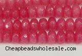 CCN4156 15.5 inches 5*8mm faceted rondelle candy jade beads