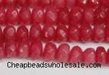 CCN4157 15.5 inches 5*8mm faceted rondelle candy jade beads