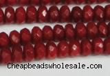 CCN4158 15.5 inches 5*8mm faceted rondelle candy jade beads