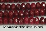 CCN4159 15.5 inches 5*8mm faceted rondelle candy jade beads