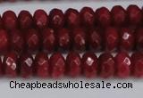 CCN4160 15.5 inches 5*8mm faceted rondelle candy jade beads