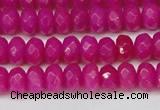 CCN4161 15.5 inches 5*8mm faceted rondelle candy jade beads