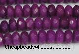 CCN4162 15.5 inches 5*8mm faceted rondelle candy jade beads