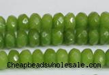 CCN4168 15.5 inches 5*8mm faceted rondelle candy jade beads