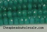 CCN4169 15.5 inches 5*8mm faceted rondelle candy jade beads