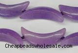 CCN418 15.5 inches 8*30mm curved moon candy jade beads wholesale