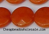 CCN4182 15.5 inches 20mm faceted coin candy jade beads wholesale