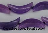 CCN419 15.5 inches 8*30mm curved moon candy jade beads wholesale