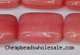 CCN4196 15.5 inches 18*25mm rectangle candy jade beads wholesale