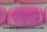 CCN4203 15.5 inches 30*40mm rectangle candy jade beads wholesale