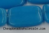 CCN4208 15.5 inches 30*40mm rectangle candy jade beads wholesale