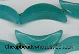 CCN421 15.5 inches 8*30mm curved moon candy jade beads wholesale