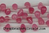 CCN434 15.5 inches Top-drilled 6*9mm teardrop candy jade beads