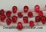 CCN437 15.5 inches Top-drilled 6*9mm teardrop candy jade beads