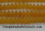 CCN4500 15.5 inches 3*5mm rondelle matte candy jade beads