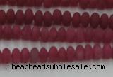 CCN4501 15.5 inches 3*5mm rondelle matte candy jade beads