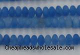 CCN4506 15.5 inches 3*5mm rondelle matte candy jade beads