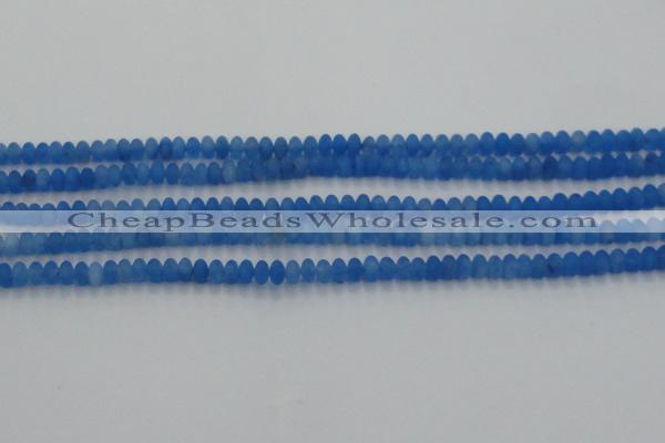 CCN4506 15.5 inches 3*5mm rondelle matte candy jade beads