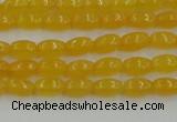 CCN4518 15.5 inches 4*6mm rice candy jade beads wholesale