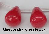 CCN466 15.5 inches Top-drilled 18*25mm teardrop candy jade beads