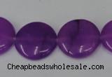 CCN501 15.5 inches 20mm flat round candy jade beads wholesale