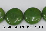 CCN502 15.5 inches 20mm flat round candy jade beads wholesale