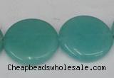 CCN507 15.5 inches 25mm flat round candy jade beads wholesale