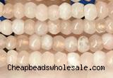 CCN5103 15 inches 3*4mm faceted rondelle candy jade beads