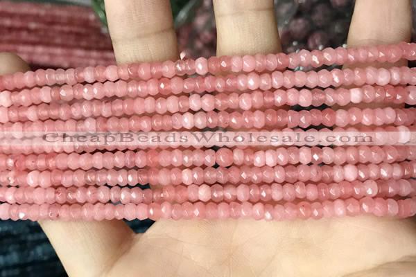 CCN5104 15 inches 3*4mm faceted rondelle candy jade beads