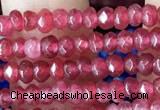 CCN5106 15 inches 3*4mm faceted rondelle candy jade beads