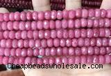 CCN5141 15 inches 5*8mm faceted rondelle candy jade beads