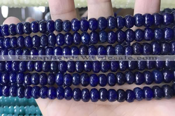 CCN5154 15 inches 5*8mm faceted rondelle candy jade beads