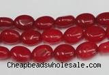 CCN518 15.5 inches 8*10mm oval candy jade beads wholesale