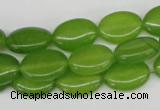 CCN532 15.5 inches 10*14mm oval candy jade beads wholesale