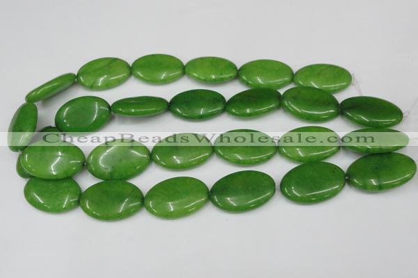 CCN553 15.5 inches 20*30mm oval candy jade beads wholesale