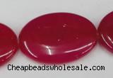 CCN555 15.5 inches 25*35mm oval candy jade beads wholesale