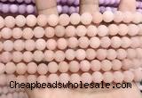 CCN5584 15 inches 8mm round matte candy jade beads Wholesale