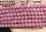 CCN5595 15 inches 8mm round matte candy jade beads Wholesale