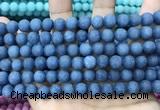 CCN5612 15 inches 8mm round matte candy jade beads Wholesale