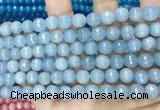 CCN5654 15 inches 8mm faceted round candy jade beads