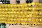 CCN5708 15 inches 8mm faceted round candy jade beads