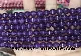 CCN5737 15 inches 8mm faceted round candy jade beads